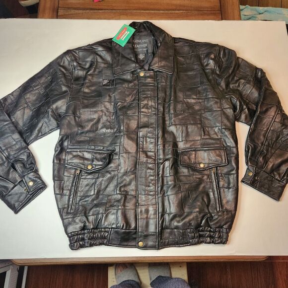 Giovanni Navarre Leather Co. Genuine Leather Jacket 2X